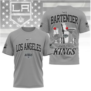 Los Angeles Hockey Fan Bartender Cocktail Shaker Shirt