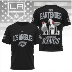 Los Angeles Hockey Fan Bartender Cocktail Shaker Shirt