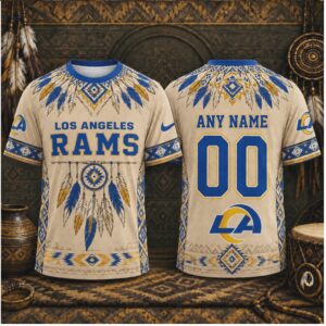 Los Angeles Rams Dreamcatcher Feathers Tribal Pattern Shirt