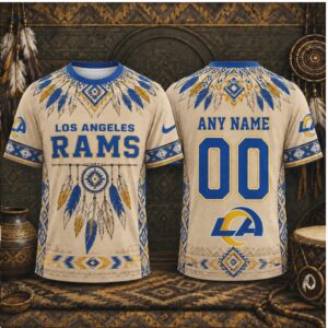 Los Angeles Rams Dreamcatcher Feathers Tribal Pattern Shirt