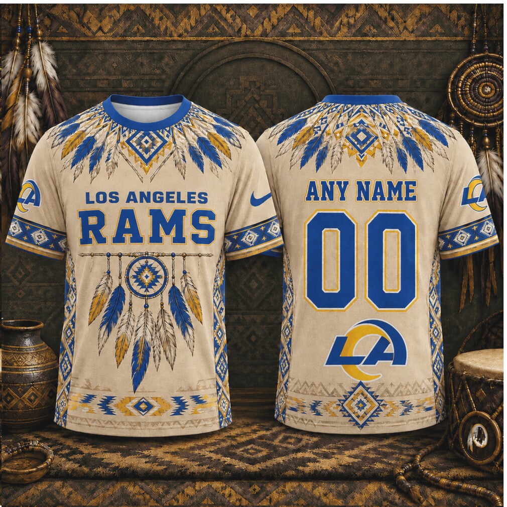Los Angeles Rams Dreamcatcher Feathers Tribal Pattern Shirt Los Angeles Rams Dreamcatcher Feathers Tribal Pattern Shirt