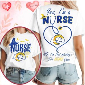 Los Angeles Rams Nurse Stethoscope Halloween Game Day Shirt