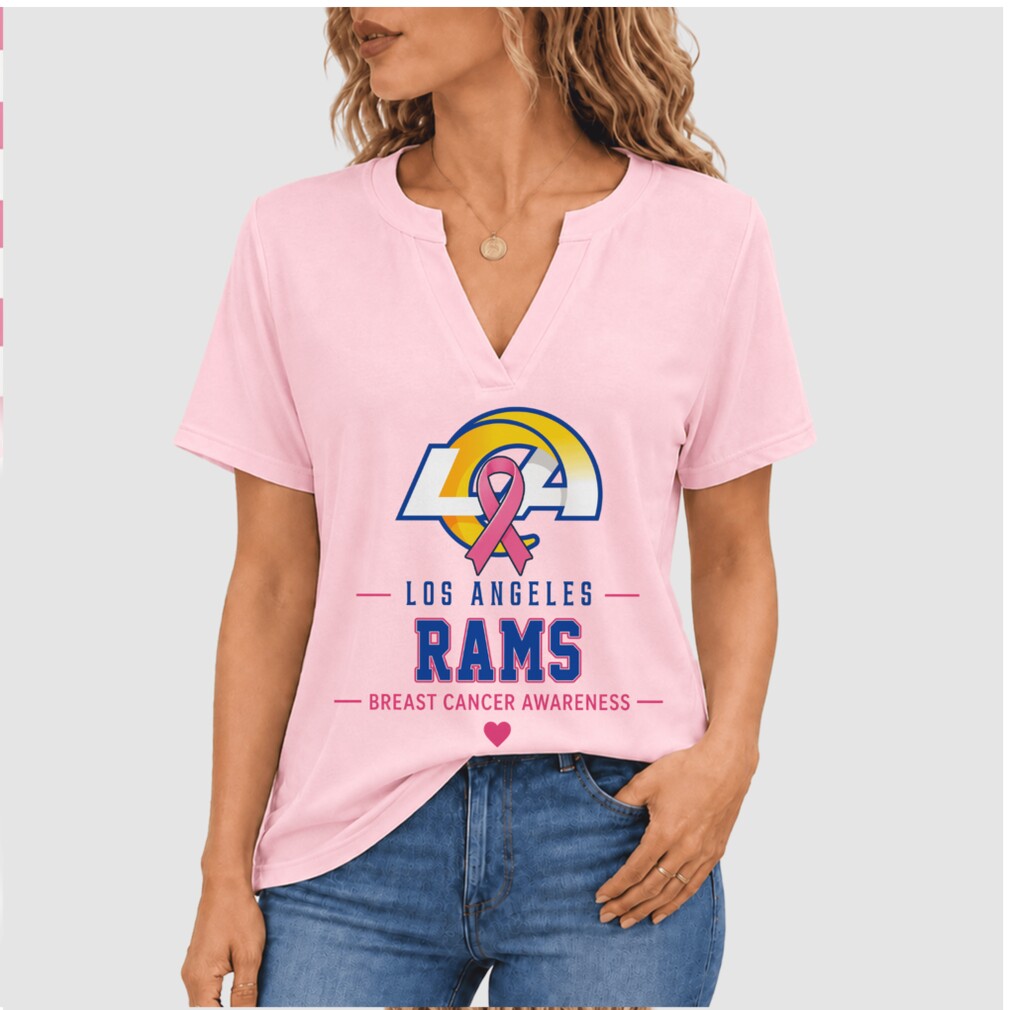 Los Angeles Rams Pink Ribbon Faith Over Fear Awareness Shirt Los Angeles Rams Pink Ribbon Faith Over Fear Awareness Shirt