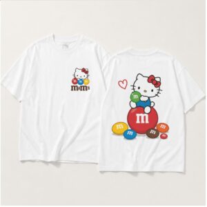 M And M Chocolate Candy Hello Kitty Sweet Snack Graphic Shirt