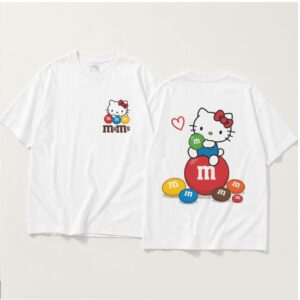 M And M Chocolate Candy Hello Kitty Sweet Snack Graphic Shirt