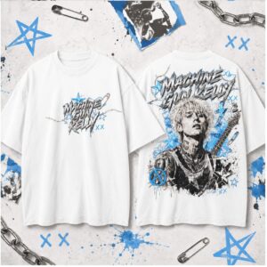 Machine Gun Kelly Vintage Grunge Rock Star Graphic Shirt