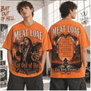 Meat Loaf Bat Out Of Hell Epic Rock Theater Motorcycle Shirt