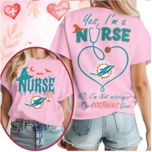 Miami Dolphins Nurse Stethoscope Halloween Game Day Shirt