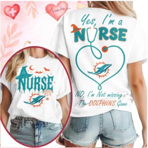 Miami Dolphins Nurse Stethoscope Halloween Game Day Shirt