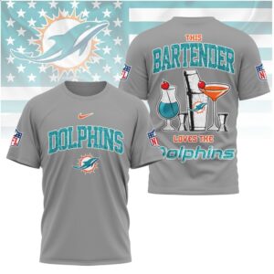 Miami Football This Bartender Loves The Dolphins Shirt
