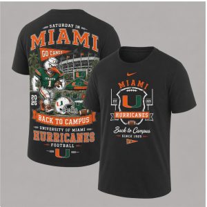 Miami Hurricanes Football Saturday in Miami Campus Shirt