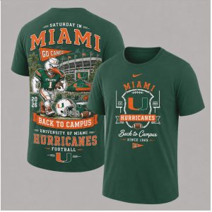 Miami Hurricanes Football Saturday in Miami Campus Shirt