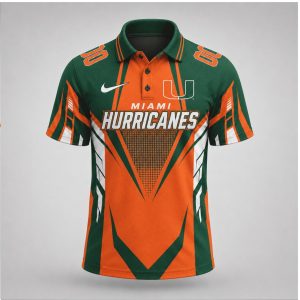 Miami Hurricanes The U Logo Sport Graphic Game Day Polo Shirt