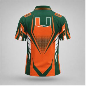 Miami Hurricanes The U Logo Sport Graphic Game Day Polo Shirt