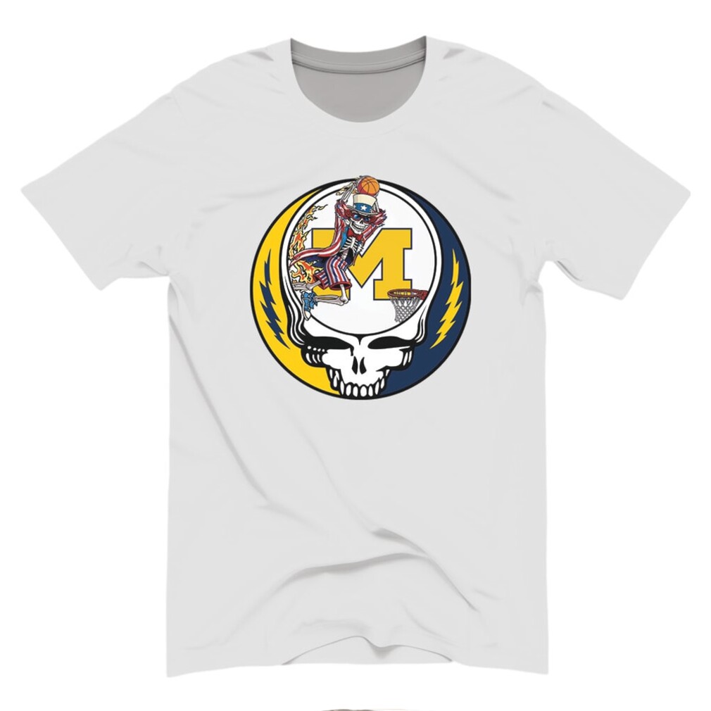 Michigan Mascot Skeleton Basketball Vintage Shirt Michigan Mascot Skeleton Basketball Vintage Shirt