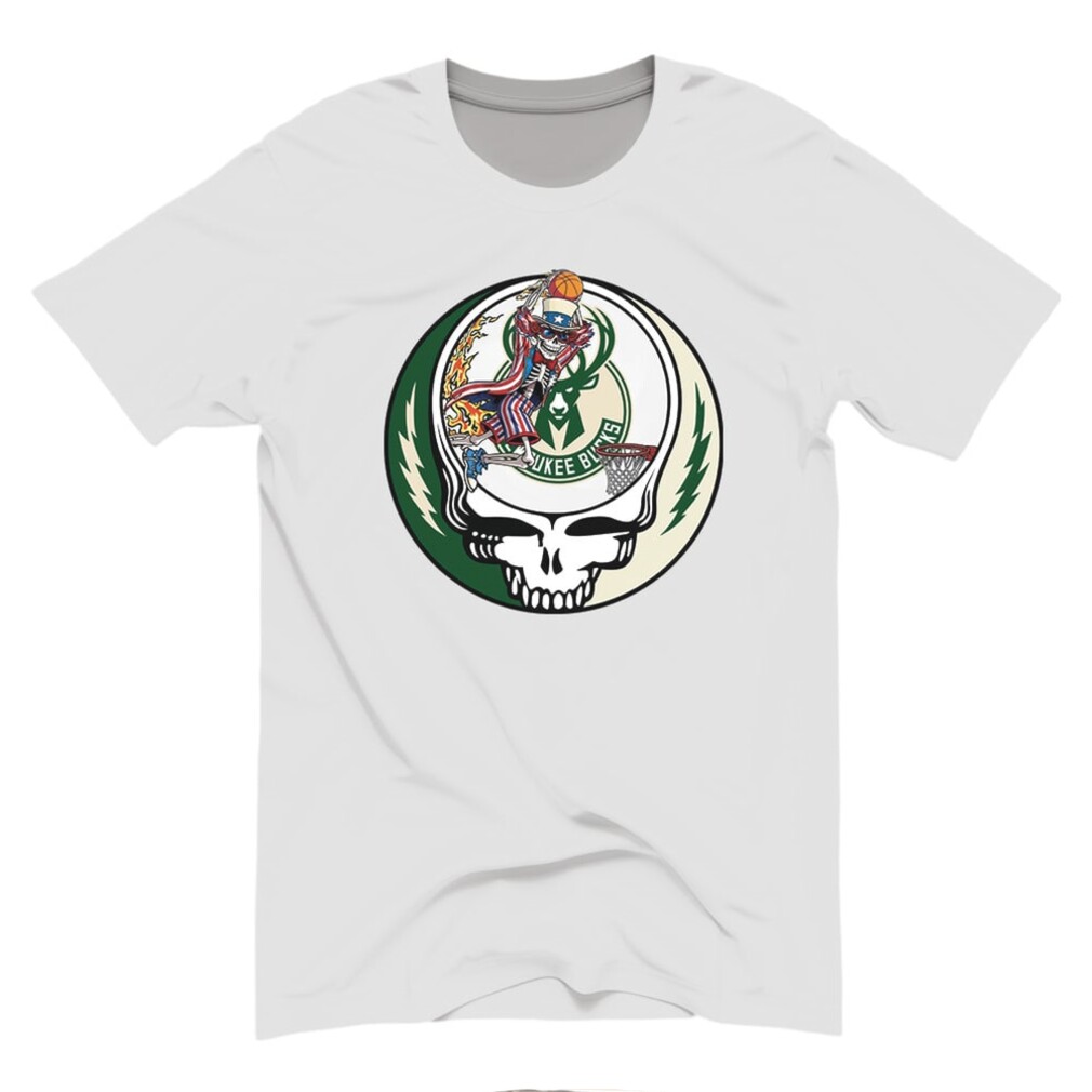Milwaukee Bucks Skeleton Basketball Steal Your Face Shirt Milwaukee Bucks Skeleton Basketball Steal Your Face Shirt