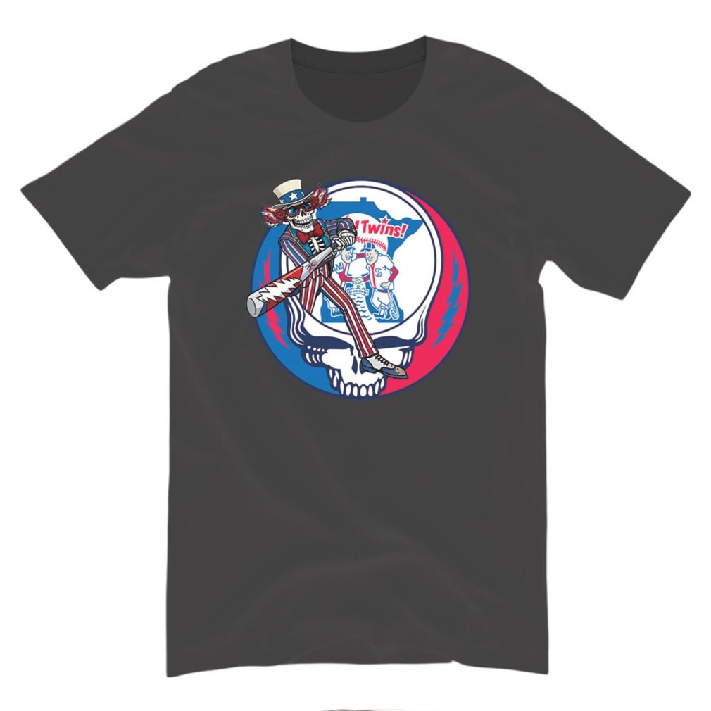 Minnesota Baseball Skeleton Uncle Sam Team Logo Shirt Minnesota Baseball Skeleton Uncle Sam Team Logo Shirt