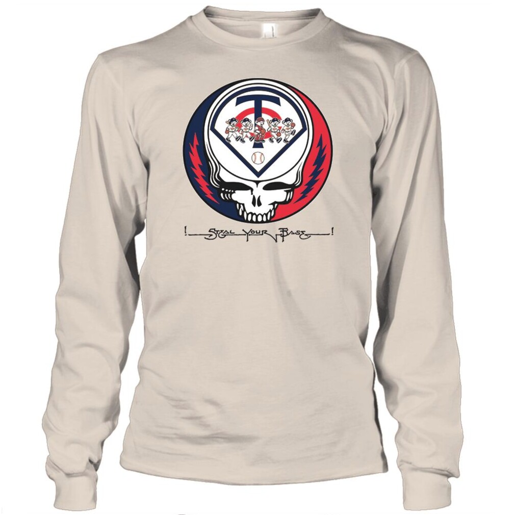 Minnesota Baseball Steal Your Base Lightning Skull Fan Shirt Minnesota Baseball Steal Your Base Lightning Skull Fan Shirt
