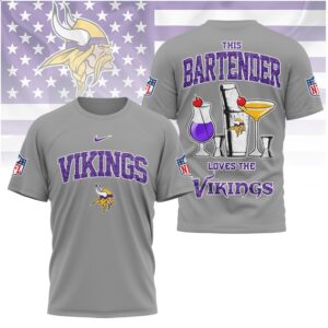 Minnesota Vikings Bartender Cocktail Drink Football Shirt