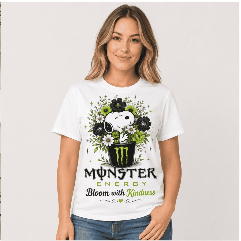 Monster Energy Drink Snoopy Floral Cup Blooming With Kindness Shirt Monster Energy Drink Snoopy Floral Cup Blooming With Kindness Shirt