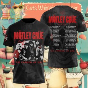 Motley Crue The Return Of Carnival Of Sins Tour 2026 TShirt