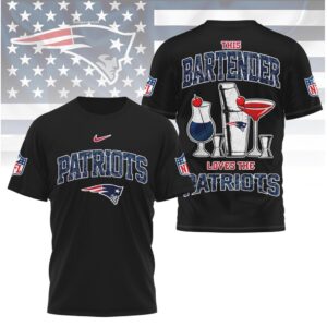 New England Football Bartender Loves The Patriots Shirt