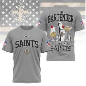 New Orleans Football Bartender Cocktail Shaker Shirt