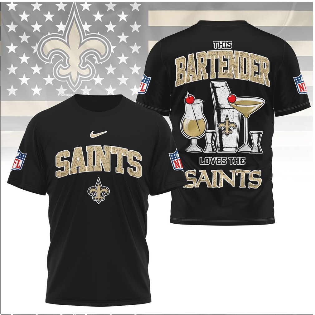 New Orleans Football Bartender Cocktail Shaker Shirt New Orleans Football Bartender Cocktail Shaker Shirt