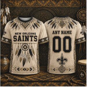 New Orleans Saints Dreamcatcher Feathers Tribal Pattern Shirt