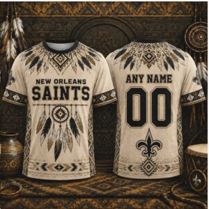 New Orleans Saints Dreamcatcher Feathers Tribal Pattern Shirt