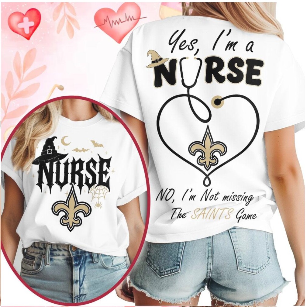 New Orleans Saints Nurse Stethoscope Halloween Not Missing Game Shirt New Orleans Saints Nurse Stethoscope Halloween Not Missing Game Shirt