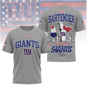 New York Football Bartender Loves The Giants Shirt