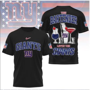 New York Football Bartender Loves The Giants Shirt