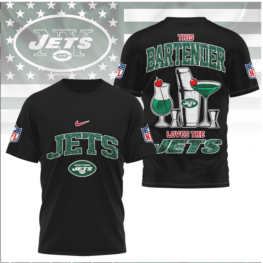 New York Football Bartender Loves The Jets Shirt New York Football Bartender Loves The Jets Shirt