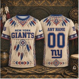 New York Giants Dreamcatcher Feathers Personalized Tribal Shirt