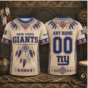 New York Giants Dreamcatcher Feathers Personalized Tribal Shirt