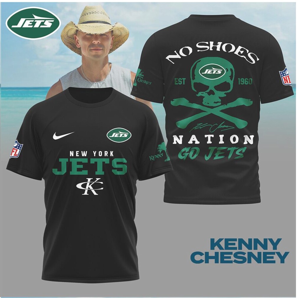 New York Jets Skull Crossbones Football Shirt New York Jets Skull Crossbones Football Shirt