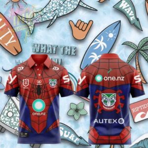 New Zealand Warriors Spider Man Brand New Day Polo Shirt.jfif