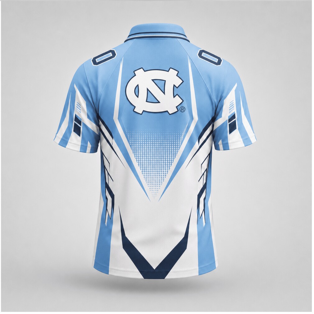 North Carolina Tar Heels NC Graphic Athletic Game Day Polo Shirt North Carolina Tar Heels NC Graphic Athletic Game Day Polo Shirt