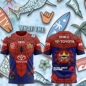 North Queensland Cowboys Spider Man Brand New Day Rugby Shirt.jfif