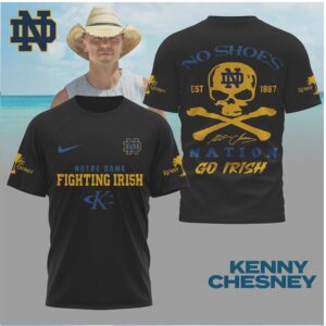 Notre Dame Fighting Irish Skull Crossbones No Shoes Nation Shirt