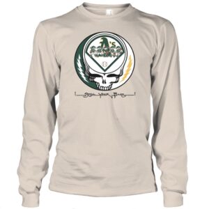 Oakland Baseball Green Skeleton Steal Your Base Graphic Shirt
