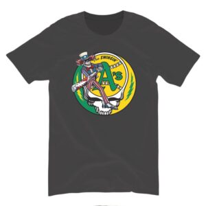 Oakland Baseball Skeleton Uncle Sam Swingin A's Shirt