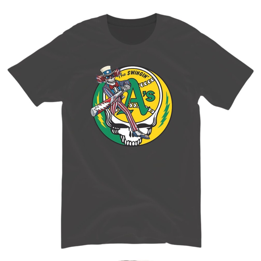 Oakland Baseball Skeleton Uncle Sam Swingin A’s Shirt Oakland Baseball Skeleton Uncle Sam Swingin A’s Shirt