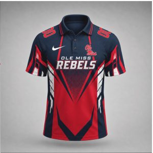 Ole Miss Rebels Sport Geometric Fade Performance Polo Shirt