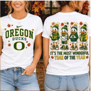 Oregon Ducks Mascot Most Wonderful Time Fall Football Shirt