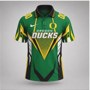 Oregon Ducks Mascot O Logo Athletic Geometric Game Day Polo Shirt