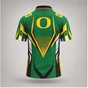 Oregon Ducks Mascot O Logo Athletic Geometric Game Day Polo Shirt