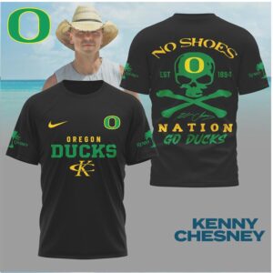 Oregon Ducks Skull Crossbones No Shoes Nation Shirt