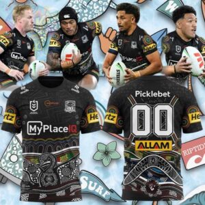 Penrith Panthers Indigenous Art 60 Seasons Commemorative Shirt.jfif